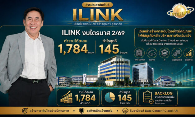 ILINK เดินหน้าสร้างการเติบโตอย่างมีคุณภาพ กำไร 145 ลบ.